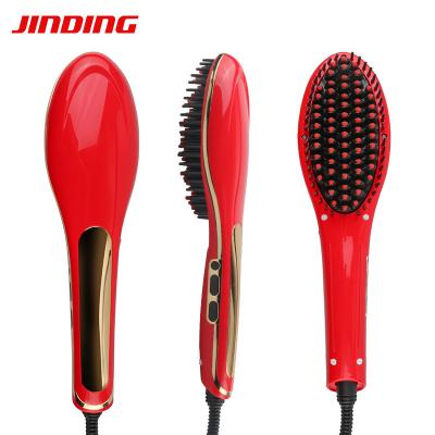 China Hair straightening; Hair Drying Ceramic Ionic Hairbrush Straightener Electric Hot Brush Hair Comb for sale