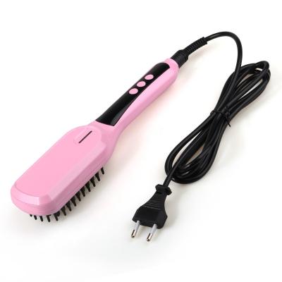 China Hair straightening; hair drying electric hair straightener comb professional hot brush hair curler ceramic brush for sale