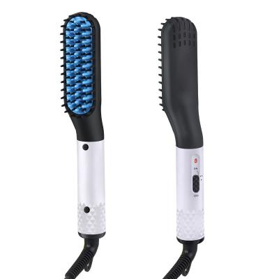 China LED temperature display wow ST-580 electric faster heating PTC ceramic technology irons hair straightening brush beard straightener comb for man for sale