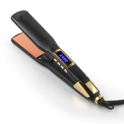 China LED Temperature Display Ceramic Flat Iron Hair Straightener with Digital LCD Display, Instantly Heats Up, 450 Degree High Heat, Dual Voltage for sale