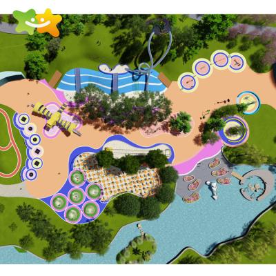 China Plastic Equipment Supplier City Park Playground Kids Public Park Outdoor Amusement Recreation for sale