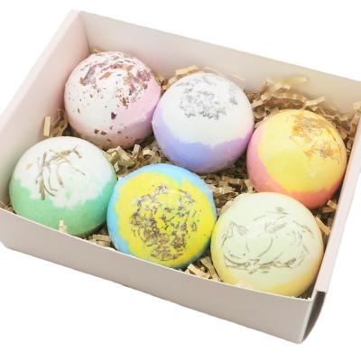 China Hot Sale Wholesale Body Crystal Bath Bomb Natural Organic Flower Bath Bomb Gift Set For Adult Child for sale