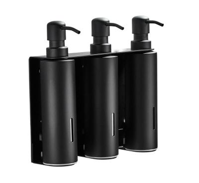 China High Quality Black Foam Soap Dispenser 304 Stainless Steel Bathroom Amenity Holder With Bottle Soap Dispenser For Hotel Home for sale