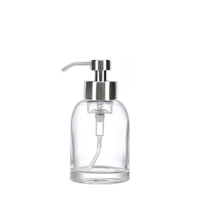 China Custom Clear Foam Soap Dispenser Bottle Frosted Glass Liquid Foam Soap Dispenser Bottle For Hand Wash Hand Sanitizer for sale