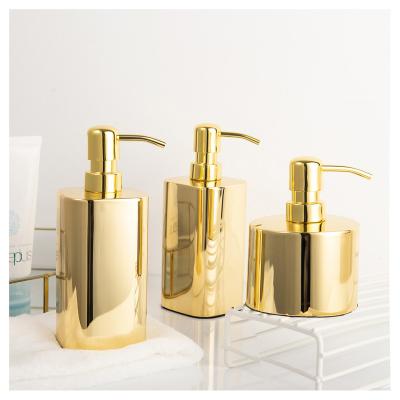 China High Quality Metal Soap Bottle Soap Liquid Gold Finish Foam Soap Dispenser Stainless Steel Dispenser For Luxury Hotel Home for sale