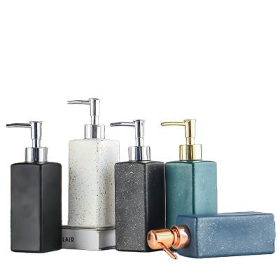 China Foam Wholesale Colorful Glass Bottle Dispenser Soap Dispenser OEM Square Refillable Shampoo Dispenser For Hotel Home for sale