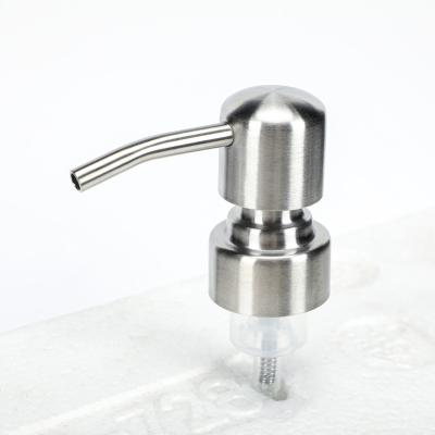 China Non Spill Luminous Stainless Steel Metal Lotion Pump Bottle Dispenser Bathroom Bathtub Foam Pump Hotel Custom Foam for sale