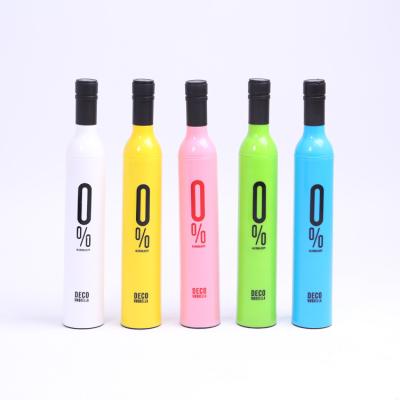 China Factory Direct Custom Cheap Price Custom Umbrella With Logo Wholesale Bottle Umbrella Foldable Wine Water Bottle Umbrellas for sale