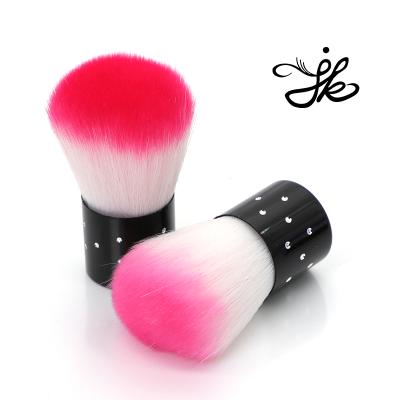 China Angular Blush Nail Dust Brush Mushroom Shaped Metal Handle Nylon Hair Powder Dispenser Cosmetic Makeup Brush Wholesale for sale