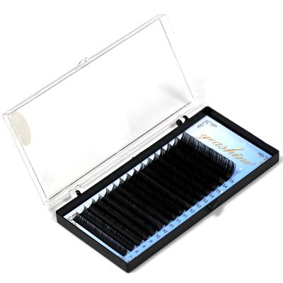 China Long Logo False Colorful Eyelash Extension custom made natural whips mixed color end edged false eyelashes for sale