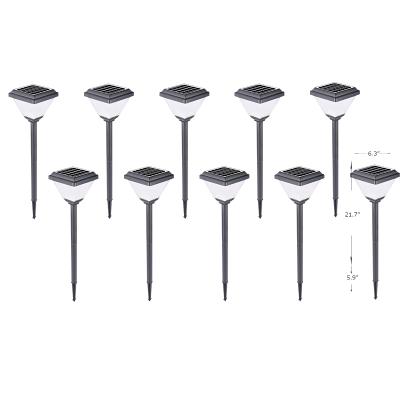 China Solar Yard Garden Lights 10 Pack Solar Path Lights Outdoor Waterproof for Walkway Pathway Garden Patio, Yard Landscape and Driveway for sale