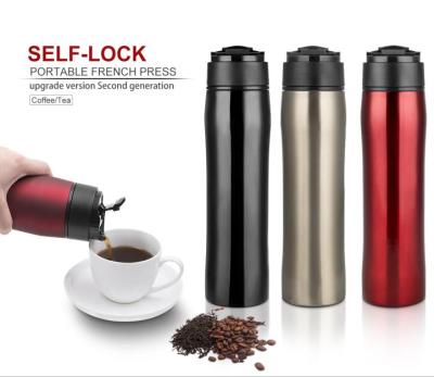 China Portable French Coffee Maker Hotel Press Tea - Hot & Cold Vacuum Insulated Travel Mug - & Coffee (12 oz) for sale