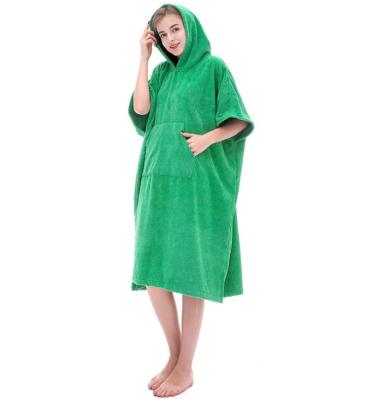 China Microfiber Surf Adult Poncho Long Robe Customized Changing Hooded Beach Towel QUICK DRY Terry Cloth Towel for sale