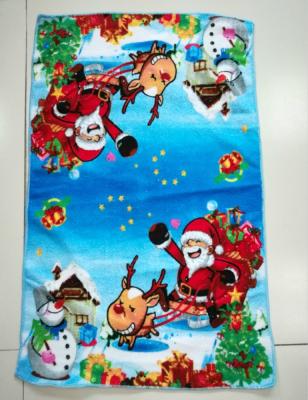 China Custom Christmas Kitchen Digital Printed Canvas Tea Towel Disposable for sale