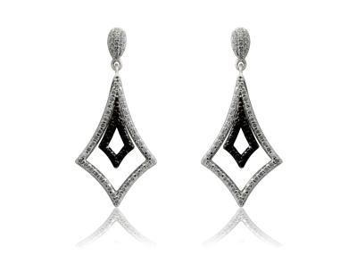 China Micro Pave Setting Silver Jewelry CZ Earring Rhodium plated for Anniversary IE1132 for sale