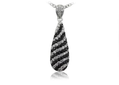 China White & Black 925 Sterling Micro Pave Silver Jewelry Pendant For Women IP1101 for sale