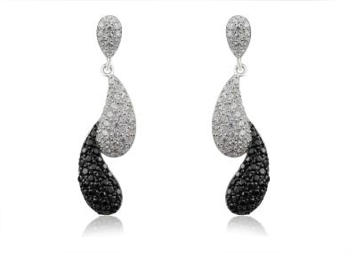 China Micro Pave Setting Sterling Silver Jewelry Earrings With AAA CZ Stones For Wedding IE1104 for sale