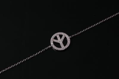 China Adjustable 925 Silver CZ Bracelet for girls customized micro pave setting IB1042 for sale