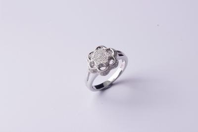 China Women 's Jewellery 925 Sterling Silver Rings Rhodium plated For Engagement , IR1443 for sale