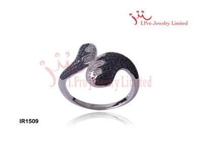 China Unique Waterfall Sterling Silver CZ Rings with Matched Earring And Pendant Ring Sets for sale