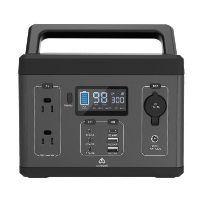 China 300w AC Solar Power Station Portable Generator 110v 220v Standby Power Supply 56.5*43.5*25.5cm for sale