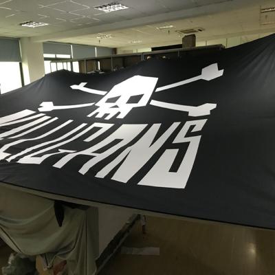 China Custom Hanging Polyester Fabric Flag Banner Dye Sublimation Banner Silk Fabric Poster for sale