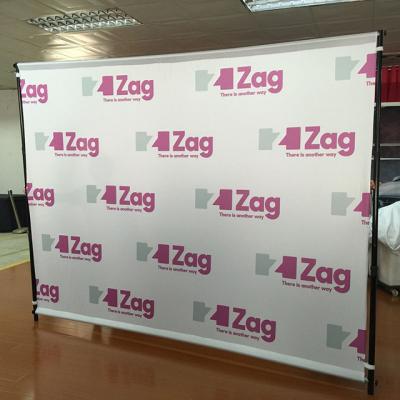 China Custom flat or curved pop up banner stand show backdrop advertising banner for sale