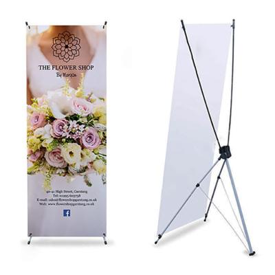 China Advertising Outdoor Durable Advertising Display Custom Frame Size 60 * 160 Cm 80 * 180 Cm X Banner Stand for sale