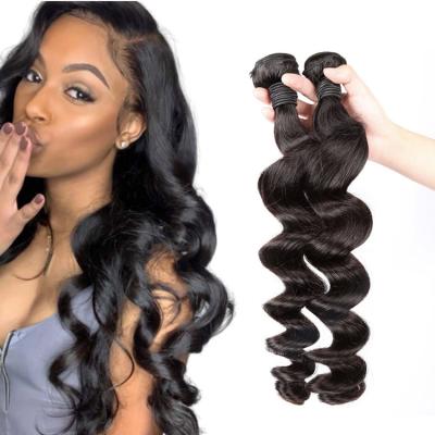 China Brazilian Loose Wave Hair Long Lasting No Tangle Extension Unprocessed Virgin Hair Full Cuticle Bundles for sale