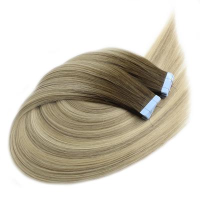 China Factory Professional Wholesale Private Label Silky Straight Double Full Wave Cuticle Double Sided Tape In Extension Hair for sale