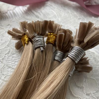 China Silky Straight Tangle U Tip Free Wave Russian Hair,Wholesale Russian Pulled Hair Extension Double Nail Tip for sale