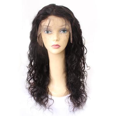 China Virgin Human Hair Full Lace Wig Brazilian Loose Curly Silk Top Natural Color Hairline Hairline for sale