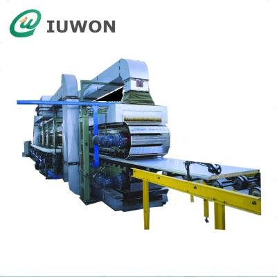 China 21m Iuwon Rockwool/PIR/PU Automatic Foaming Sandwich Wall/Roof Panel Making Roll Forming Machine for sale