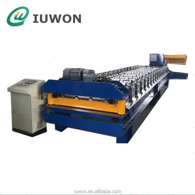 China Building Material Shops R Panel Roll Forming Machine Color Roof Tile Roll Former for sale