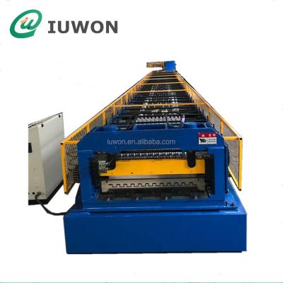 China Steel Building Material Stores Mini Floor Deck Roll Forming Machine for sale