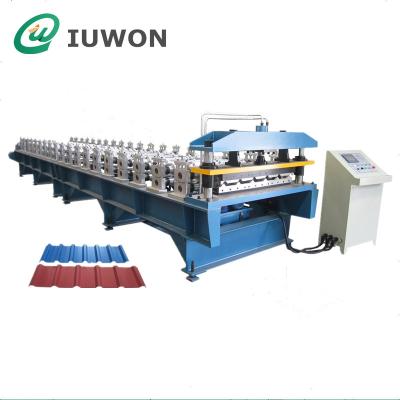 China Building Material Stores Trapezium Roof And Wall Sheet Steel Cold Roll Forming Machine for sale