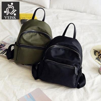 China High Quality Backpack High Quality Nylon Women/Lady Small Solid Black Green Light Student/Army Mini School Knapsack Daily Use for sale