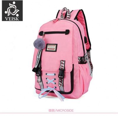 China High quality Large School Bags For Teenagers Girls Usb With Lock Anti-theft Backpack Women Book Bag Big High School Bag Youth Leisure College for sale