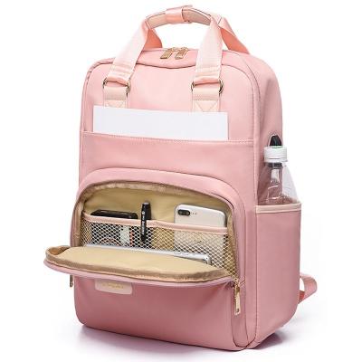 China With Stylish Waterproof USB Laptop Backpack 15.6inch Women Fashion Girls Backpack Big Female Ba for sale