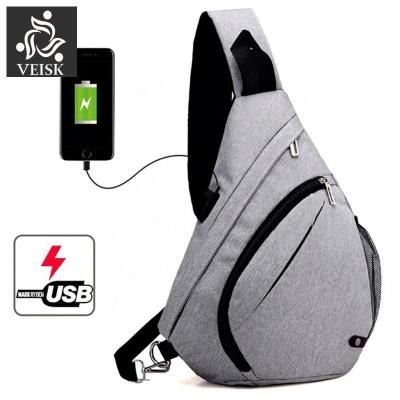 China High Quality Cross - USB Charging One Body Backpack School Teenagers Fashion Men Shoulder Backpacks Male Chest Boys Bag Backpack Mochila for sale