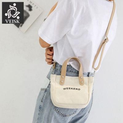 China Casual Female Single Shoulder Bag Large Capacity Bag Canvas Campus Package Diagonal Handbag For Beach for sale