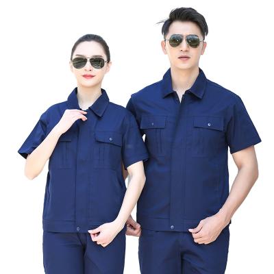 China Acid Resistant Work Suits for Women Men Safety Materials Cotton Dickie Mechanic Ladies Industrial Work Uniform Zippered Blue Corporate Suits for sale