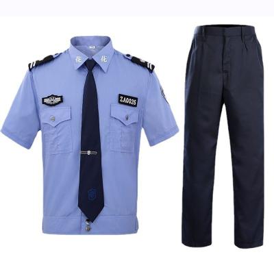 China Non-toxic security design guard set shir summer uniform pant fabric for best hotel women navy blue airport security uniform black for sale