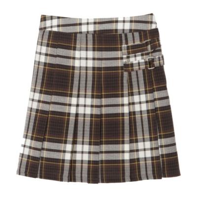 China Beautiful High Pleated Purple Plaid Skirt Anti-Shrink Line Girls School Uniforms Skirt Size A for sale