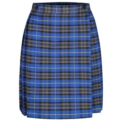 China Junior Tartan Kilt Skirt School Uniform Plaid Elastic Hip Back Pleated Skirts Anti-Shrink Half Skirt for sale