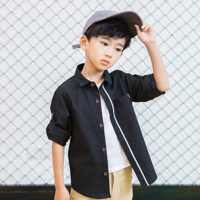 China 100% Breathable Autumn High Quality Boys Long Sleeve Shirt Gentleman's Cotton Shirt Children Clothes Anti-Shrink for sale