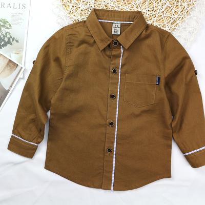 China Instyle Spring Autumn Boy Clothing Fashion Kid Anti-Shrink 100%Cotton Kids Clothes Casual Long Sleeve Shirts for sale