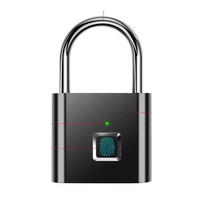 China Wide Application Mini Size Smart Outdoor Waterproof Keyless Thumbprint Biometric Fingerprint Lock USB Rechargeable for sale