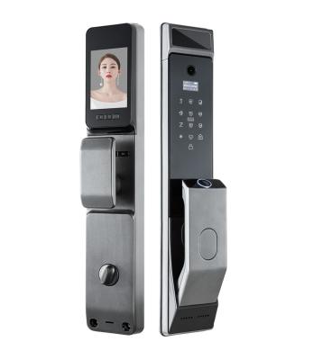 China Tuya APP Face Recognition Built in Camera with Keys Security Electric Digital Lock Smart Locks New Phone Body Fingerprint Steel LY36 for sale