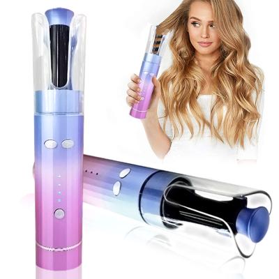 China 2021 Usb Mini Automatic Hair Curler Ceramic Electric Rechargeable Safety Radio Professional for sale